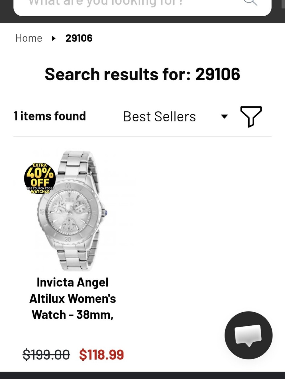 Invicta Angel 29106 Stainless Steel Unisex Silver-tone Chronograph Watch 38mm - Picture 5 of 5